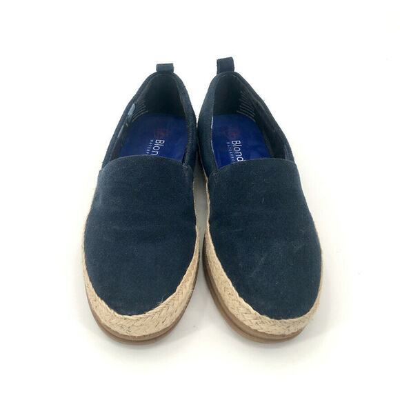 Blondo Waterproof Blue Suede Espadrille Flats‎ 6 - Picture 2 of 6